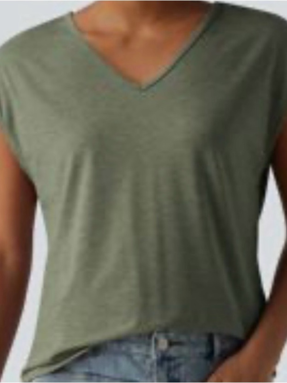 HALARA Light Green V-Neck Short Sleeve Tee - Picture 4 of 7